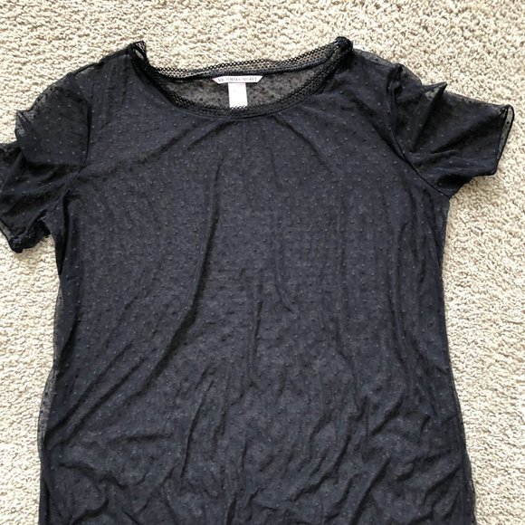 Victoria's Secret Polkadot Mesh Shirt - Picture 6 of 7
